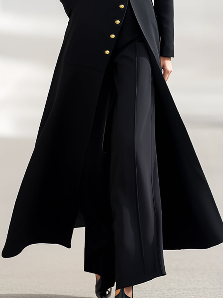Elegant Long Blazer And Trousers Set